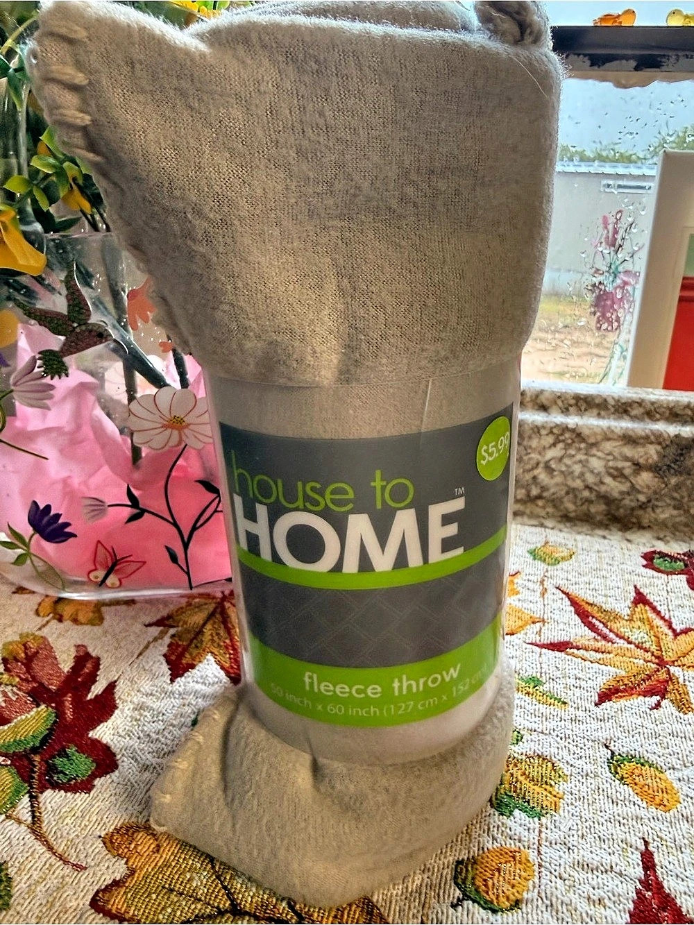 house to HOME Ultra Soft Fleece Throw Gray Fleece Throw NWT